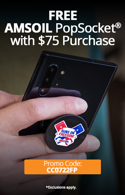 Free AMSOIL PopSocket with $75 Purchase